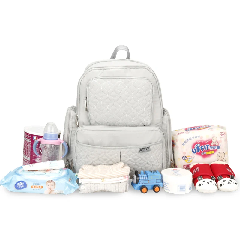 5 Pcs Baby Diaper Bag Large Capacity Baby Care Nappy Bags Multifunction Stroller Hang Tote Mummy Nylon Backpack Mochila BB6029 (14)