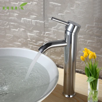 

Bathroom Vessel Vanity Faucets Basin Sinks Faucet Cold And Hot Water Mixer Tap Deck Mounted Stainless Steel Free shipping