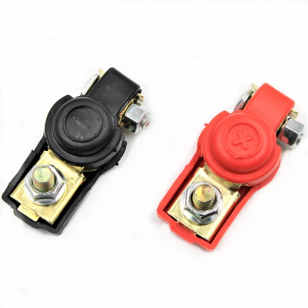 

2 pcs Car Battery Terminals Connector Alloy Quick Release Clamps Positive and negative Clips For 12V 24V Car Truck Solar