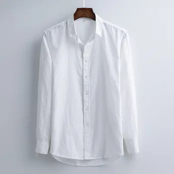 

BO 2020 men leisure long-sleeved linen shirt is prevented bask in comfortable breathable soft cotton and linen shirts