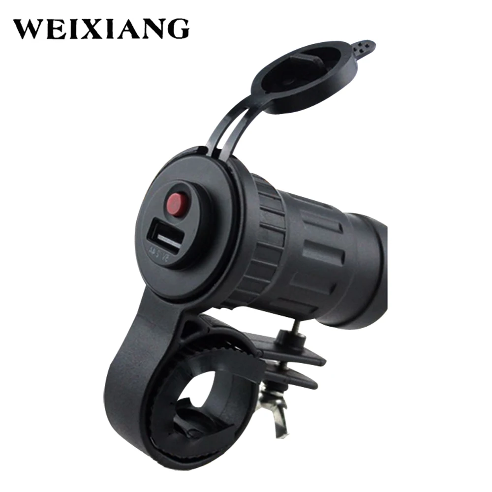 Buy 5V 2.4A Motorcycle 7/8" 1" Handlebar Mount Port