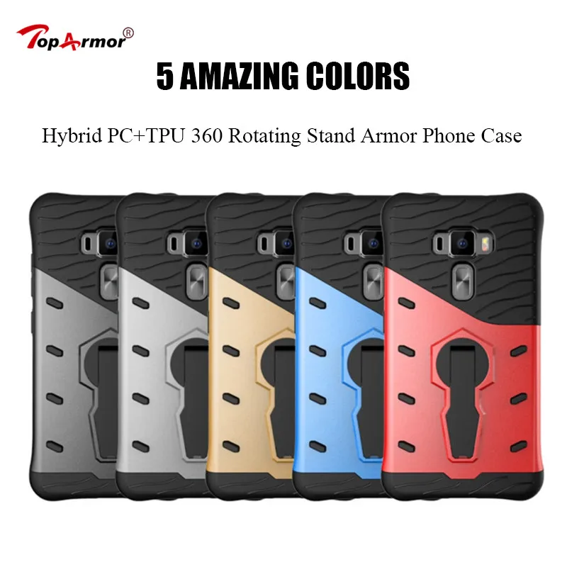 Armor Case Hybrid PC+TPU 360 Rotating Stand For Asus Zenfone 3 ZE552KL Deluxe ZS570KL Max ZC520TL Cover | Мобильные телефоны и