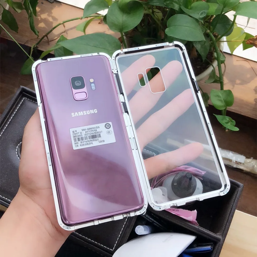 

Cell Phone Shell For Samsung S9 S9 Plus New Magnetic Absorption Package 360 Full Surround Cover Cell Phone Case For S8 S8 Plus