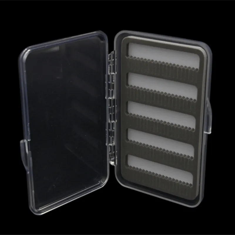 KKWEZVA Fly Fishing Box Super Slim With Foam Insert Transparent Hard Hook Box Fly Box