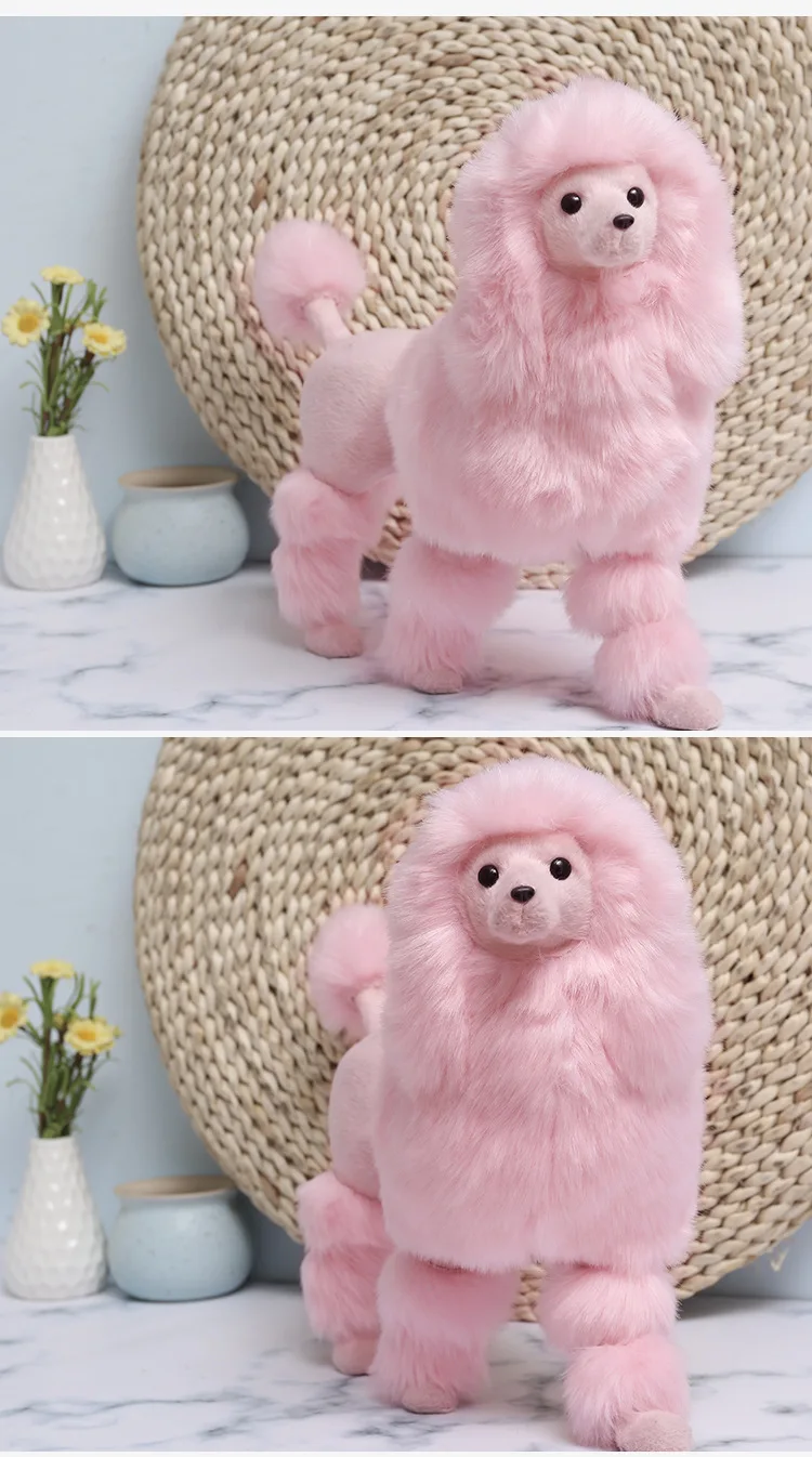 large pink poodle stuffed animal