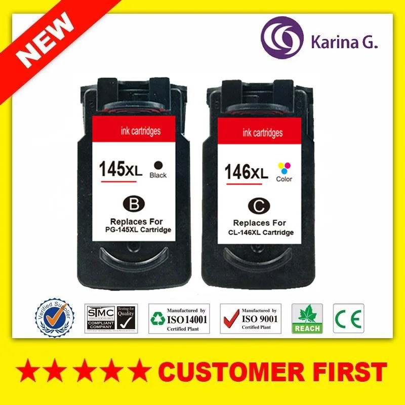 

1set Remanufactured For Canon PG145 CL146 pg 145 ink cartridge suit For Canon PG145 CL146 PIXMA MG2410 MG2510 Printer