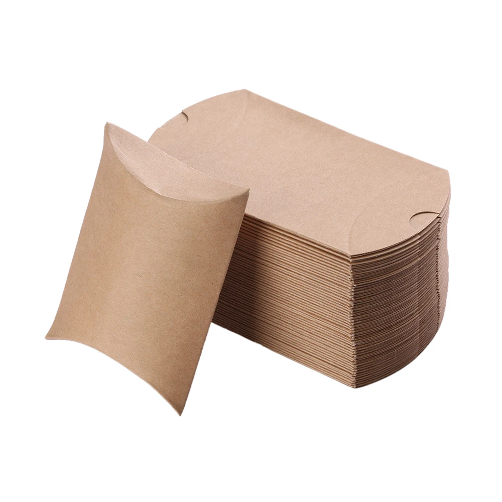 

10PC Pillow Shape Paper Candy Box Wedding Favors Baby Party Bread Gift Bag Holder Present Pouch Xmas Home Decoration