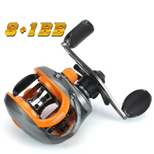 Катушка Baitcast 8+ 1BB Рыболовные катушки центробежный магнитный тормоз подшипник из цинкового сплава Левая Правая рука морской ловли
