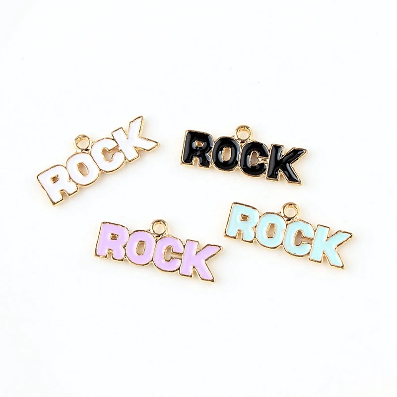 100PCS Alloy Colorful ROCK Pendant 11*27mm Enamel Charms For Handmade Bracelet Necklace Keychain Fashion Personality | Украшения и