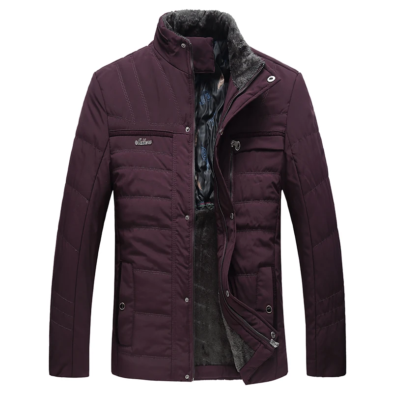 

HCXY 2018 Mens Winter Jacket Thick Warm Down Jacket for men Outerwear Zippers parkas