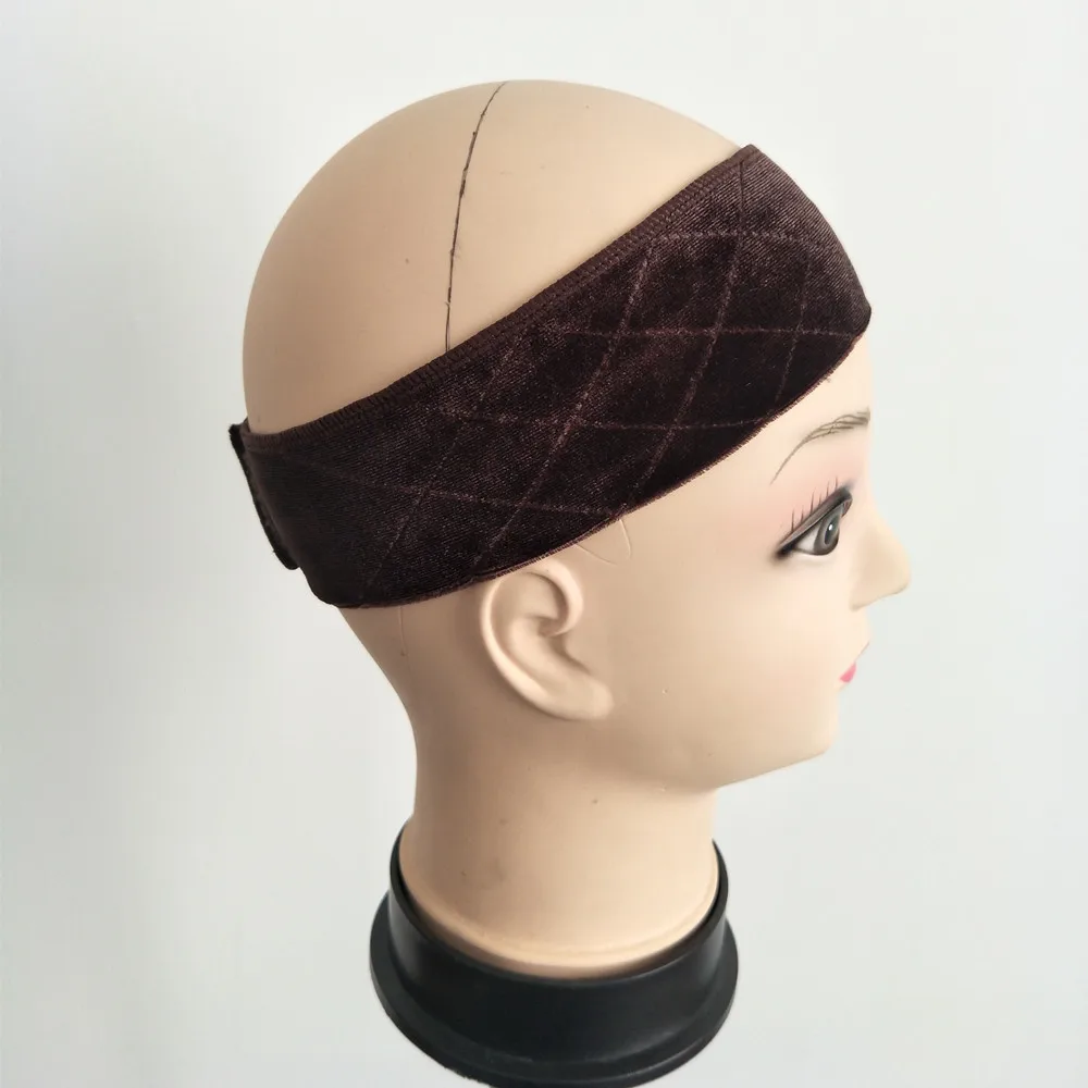 Способ шитья парик захватывает повязка на голову для держания парики Шляпы шарф в коричневом цвете