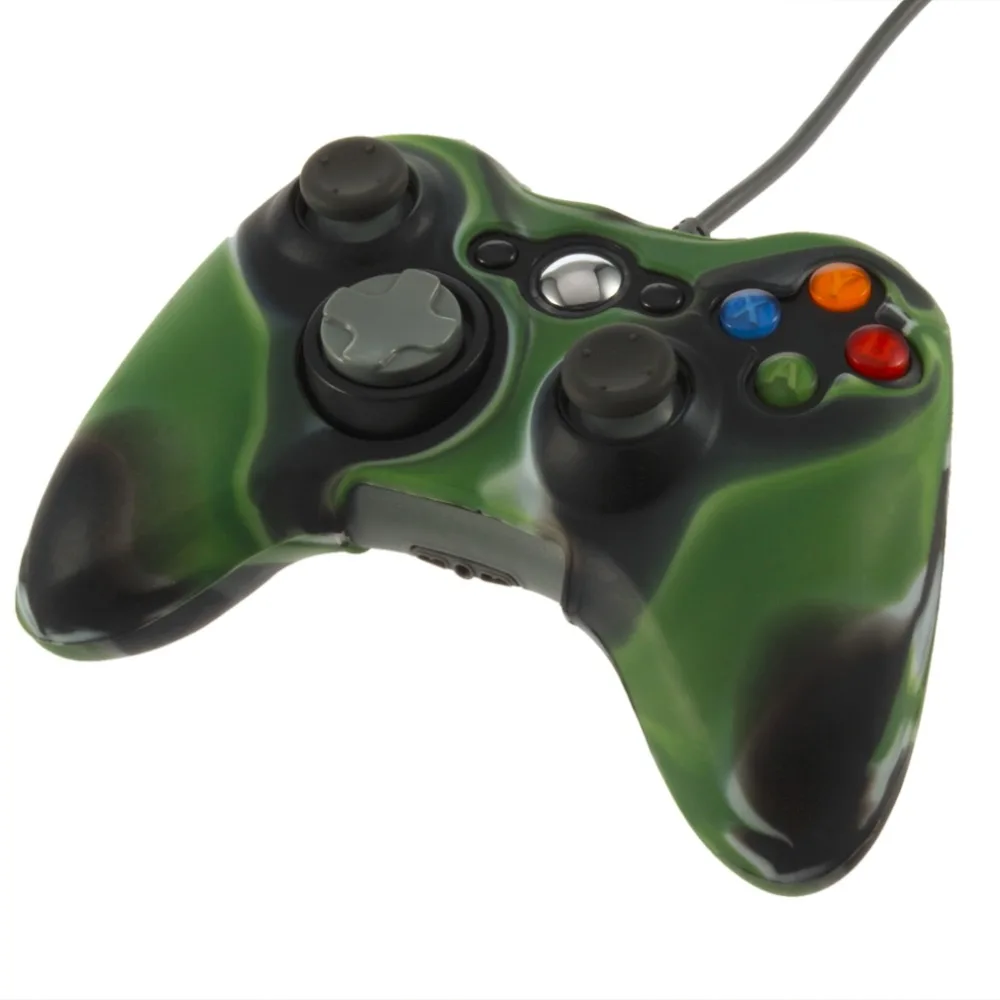 Новый Камуфляжный силиконовый чехол сцепление защитный чехол для xbox 360 игры Беспроводной контроллеры Армейский зеленый