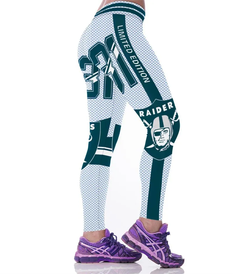 Women's Sports Yoga Pants Compression Running Tights Leggings Gym Athletic Skinny Fitness Sportswear American football Trousers (5)