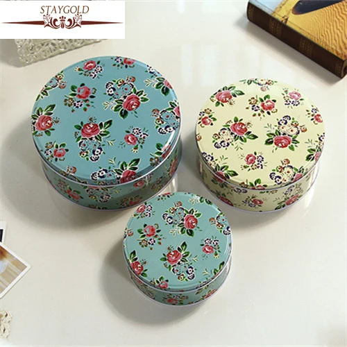 

Zakka Elegant Classical Small Rose Tin Box Metal Storage Box 3pcs/set