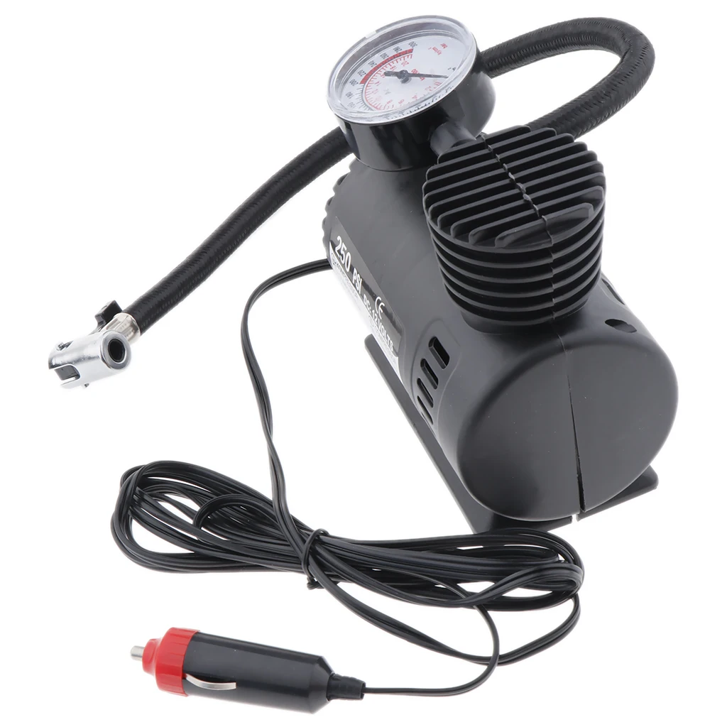 300 PSI 12V Portable Car Electric Inflator Pump Air Compressor Electric Tire Tyre Inflator Pump with Guage for Auto Motorcycle