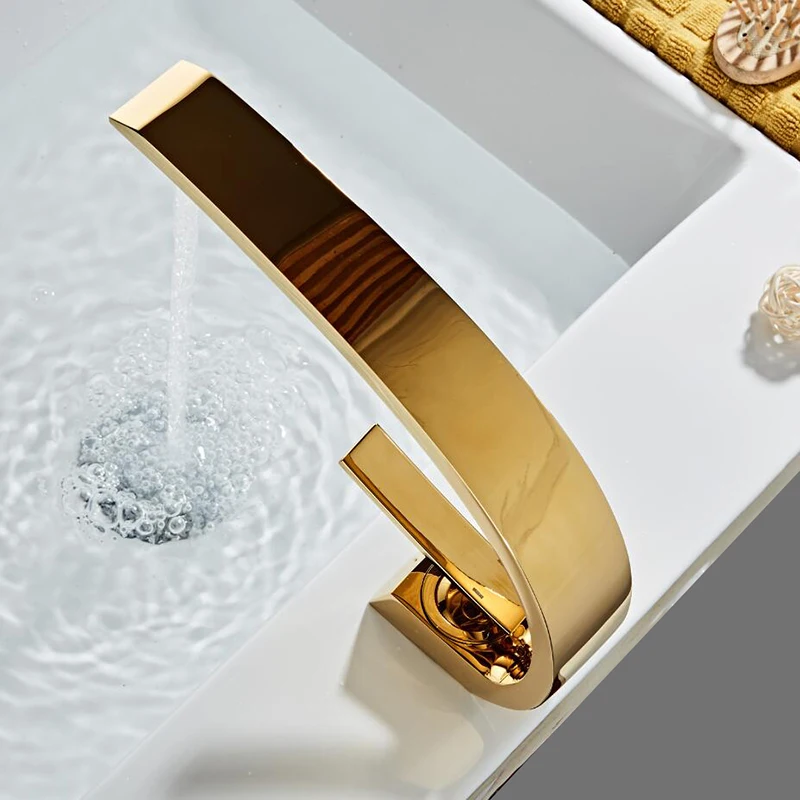 Günstig Kostenloser versand Chrome Golden Grün schwarz Messing Bad Wasserhahn. becken wasserhahn mischbatterie mit Hot   cold wasser. deck montiert wasserhähne