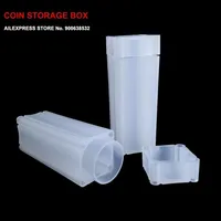 1 PCS coin tube Storage box holder coins PP plastic Direct fit 19mm 20.5mm 22.5mm 25mm 27mm or 30mm coins 2
