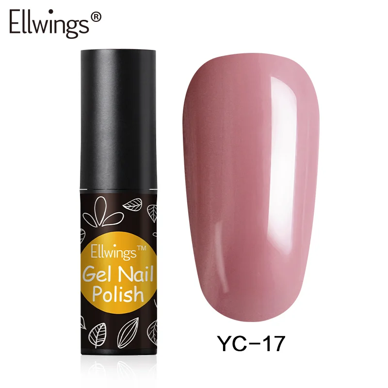 Ellwings, новинка, 6 цветов, Камуфляжный цвет, УФ лак для ногтей, удлиняющий, твердый, желе, натуральный, строительный, поли гель - Цвет: YC17
