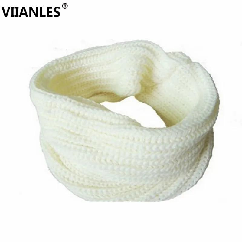 

VIIANLES Winter Scarf Women Wraps Warm Knit Neck Circle Wool Blend Ring Cowl Snood Ring Scarves Female Scarf Wrap