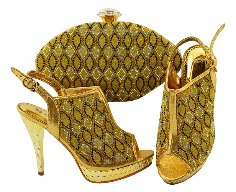 

Italy shoes and bag matching set yellow color shoe and bag for african aso ebi wedding sandal and clutches bag fashion SB8306-5