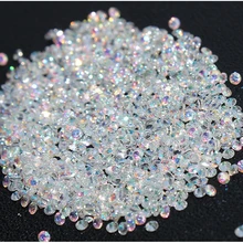 

New 1400Pcs Micro Diamond DIY Nails Rhinestones Crystal Flat Back Non Hotfix Rhinestones stickers Need Glue Nail Art Decoration