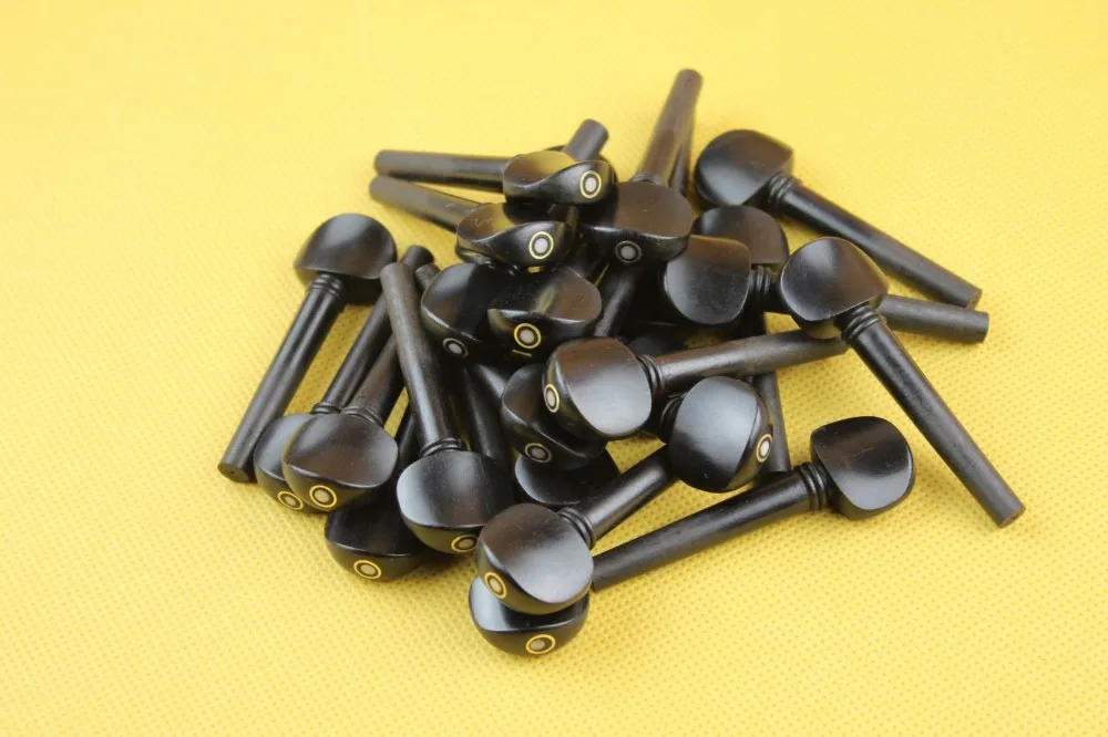 

violin Parts 4 set 20 pcs ebonywood copper Circle Inlay violin Peg High Quality #015