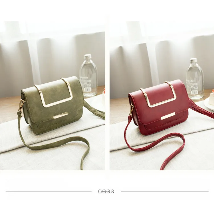 24 2016 Korean Style New Arrival Messenger Pack Shoulder Bags Fashion Personality Chain Mini Handbags Small Square Package