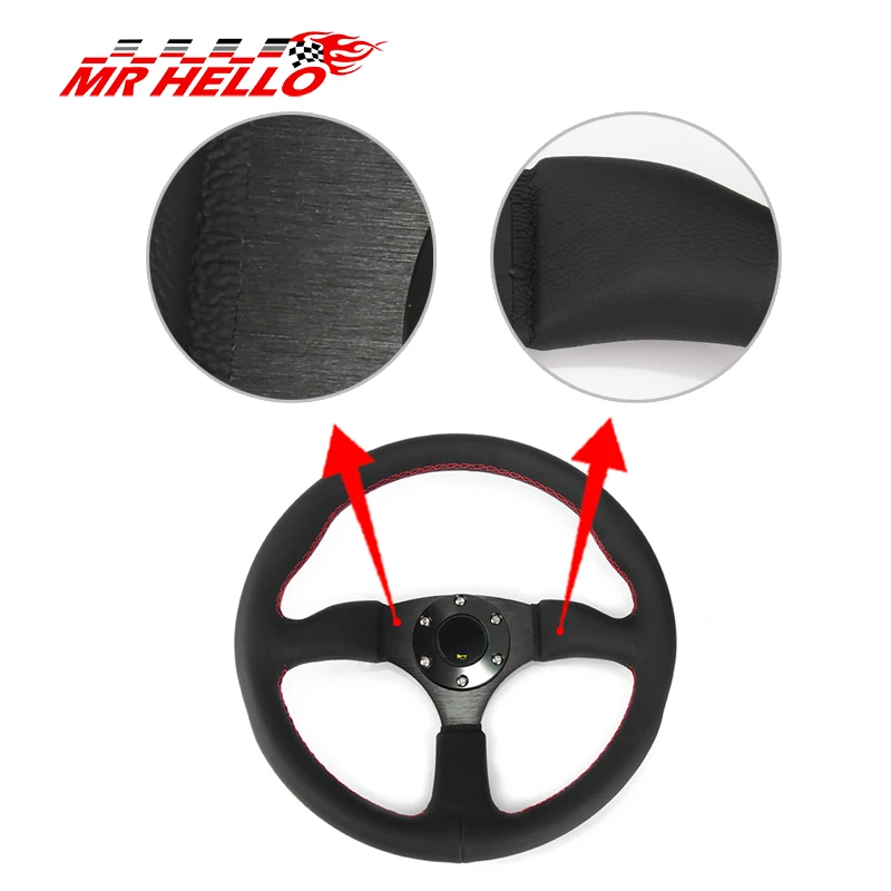 13 inch Modified Car Racing Steering Wheel 330mm Universal Flat Real