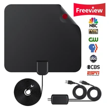 Updated 2018 Version TV Antenna Indoor Digital HDTV Antenna Amplified 80 Mile Range 4K HD VHF