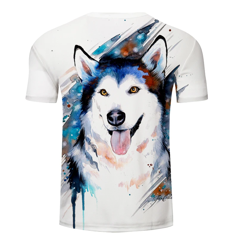 Husky by Pixie cold Art, Забавные футболки, 3d мужские футболки, футболки с собаками, мужские футболки, Hombre, топы с животным принтом, футболки, бренд ZOOTOP B