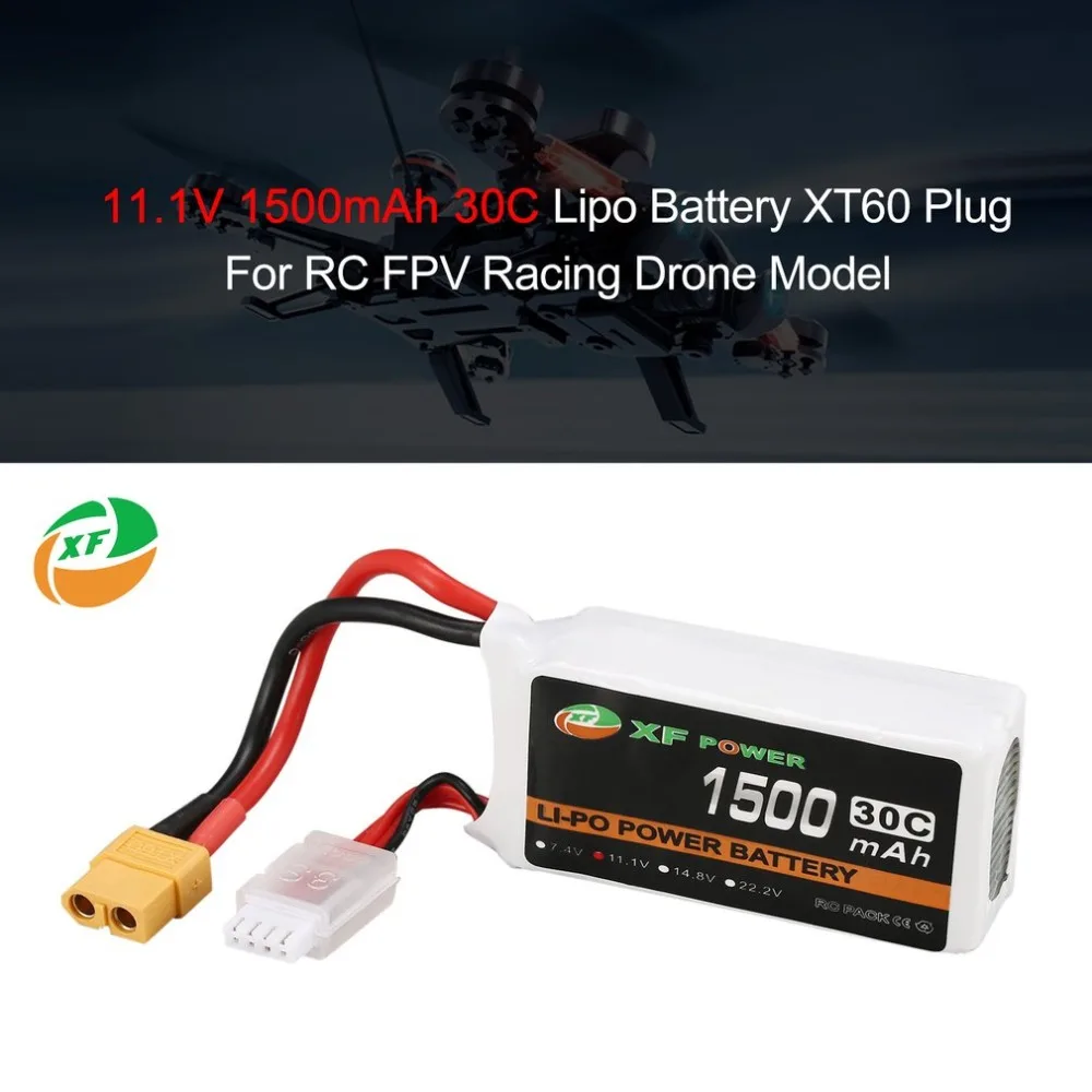 XF питания 11,1 V 1500 mAh 30C 3 S 3S1P Lipo Батарея XT60 Plug Перезаряжаемые для RC FPV Racing Drone вертолета лодки автомобиля Модель