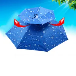 Открытый Большой Рыболовный зонтик шляпа дети двухслойный складной Велоспорт пешая ходьба походы пляжный зонтик дождливая анти-УФ крышка
