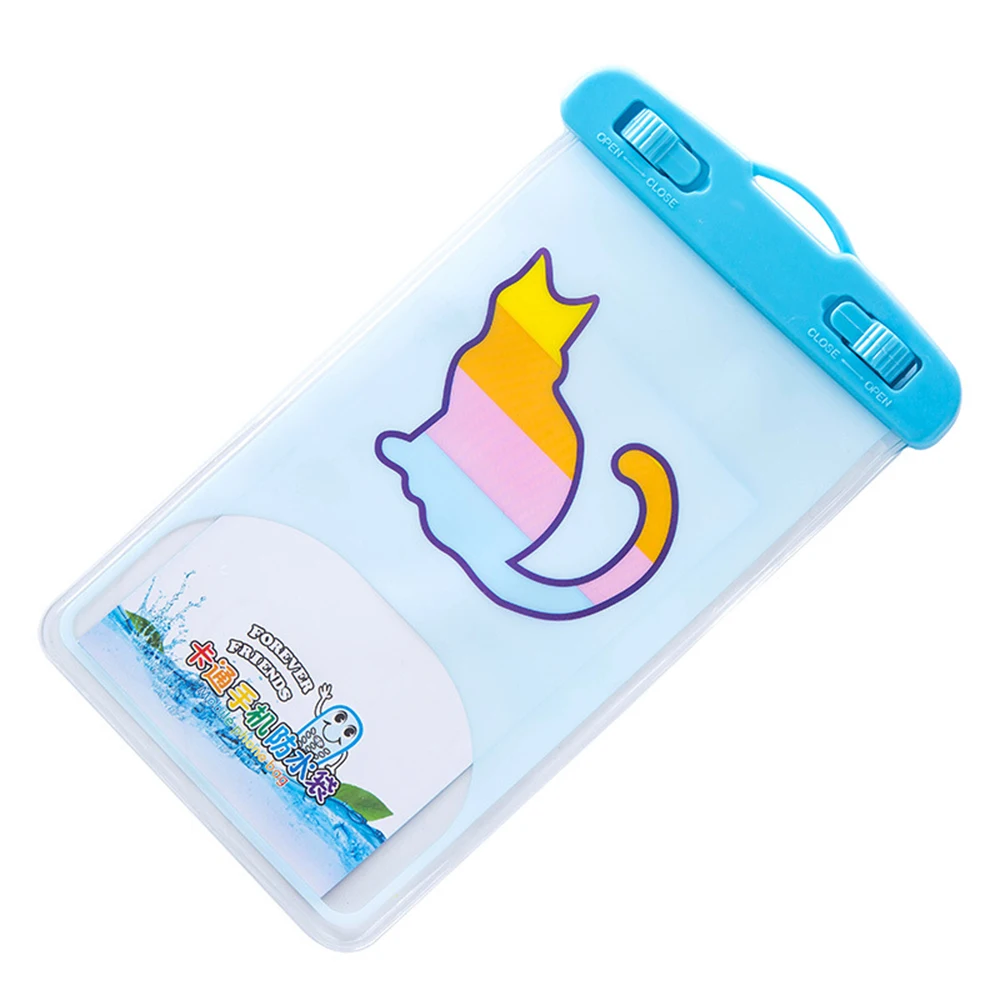 1 шт мультфильм животное телефон водонепроницаемая сумка для сенсорных экранов чехол 20,5*11 см крышка с шнурком для плавания пляж для iPhone для Android телефон - Цвет: 01