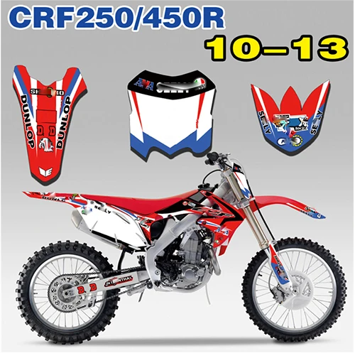 Для Honda CRF250 CRF 250 2010 2011 2012 2013 CRF450 450 2009 полный наклейки DIY номер личность Переводные