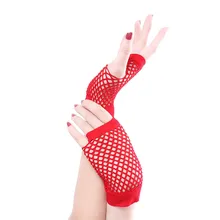 Punk Goth Lady Disco Dance Costume Lace Fingerless Mesh Fishnet Gloves z2019 Punk Goth Lady Disco Dance Costume Lace Fingerless Mesh Fishnet Gloves z2019