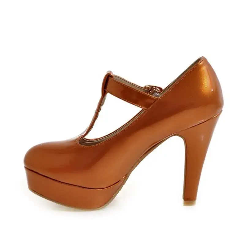 KemeKiss Size 31-48 2019 New Arrived Women High Heel Shoes Women Round Toe T Strap Platform Sexy Pumps Women OL Lades Footwear