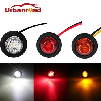 

1PC 12v Trailer truck Led Side Marker Turn Signal Indicator Lights Red Amber Rear Side Marker Lamp Bus Car External Lights