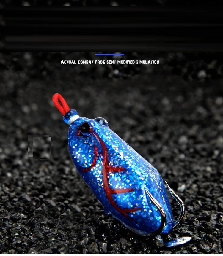 6cm 14g Fishing Lure Frog Swim Bait Soft Lure Frog Artificial Silicon fishing tackle treble hook fishing lure Frog
