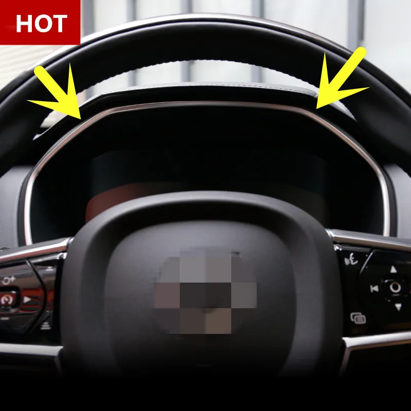 Interior Front Dashboard Edge Frame Cover Trim 1pcs For VOLVO XC90 2016