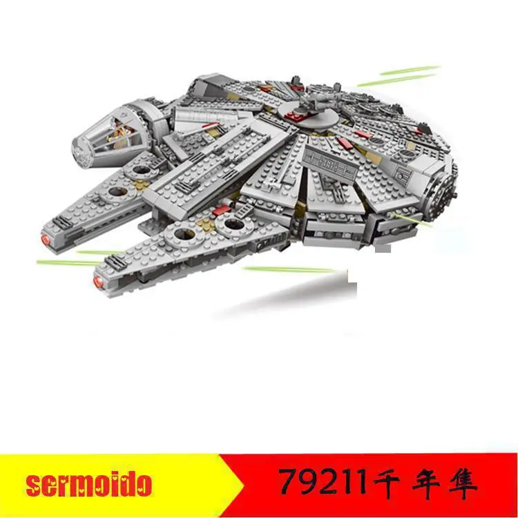 

Force Awakens Star Set Wars Series Compatible Legoings 79211 Millennium Falcon Figures Model Building Blocks Toys For Children