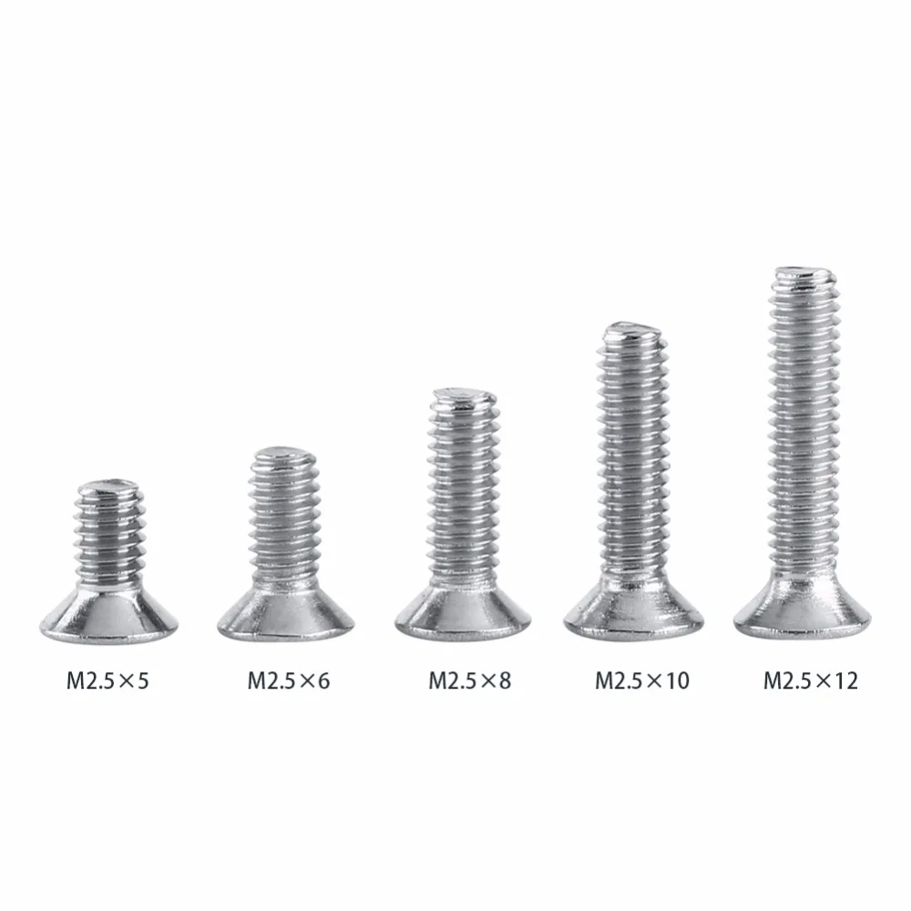 50Pcs/set M2.5 Stainless Steel 304 Star Flat Head Machine Screws 5 6 8