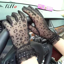 Сетчатые кружевные перчатки летние женские перчатки автомобильные короткие секционные сексуальные тонкие кружевные перчатки для вождения от производителя
