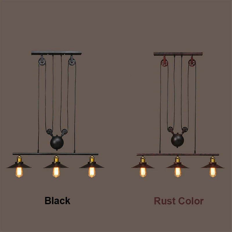 

Metal Vintage Loft Retro Pendant Light Sconce Night Pulley Lamp Fixtures Restaurant Bar Home Decoration