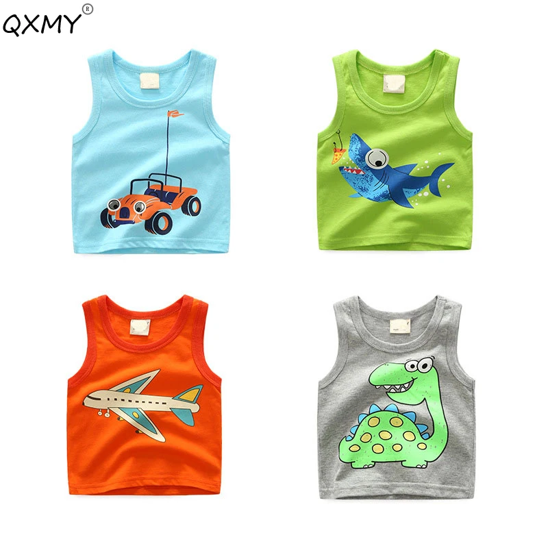 

Summer Boys T-Shirt Cartoon Kids Underwear Model Cotton Girls Undershirts Baby Camisole Shirts For Children Clothing 18M-6T