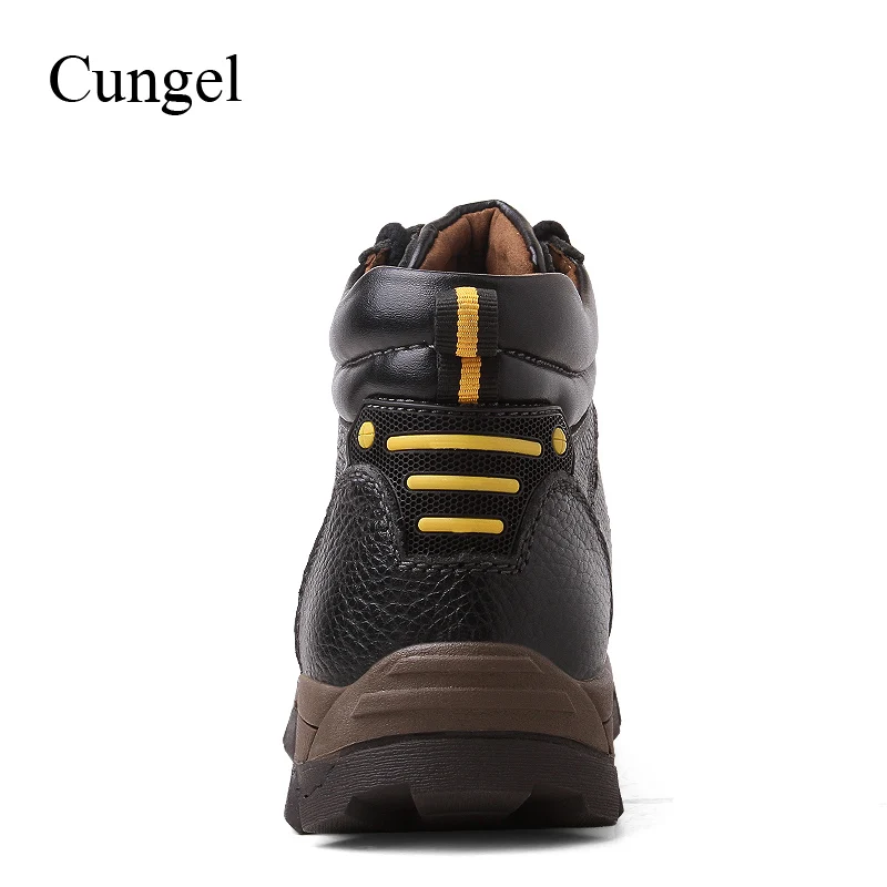 Новые мужские зимние походные ботинки Cungel из натуральной кожи сохраняющие тепло