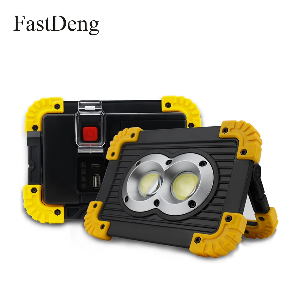 

Rechargeable LED Spotlight Floodlight 20W 400LM Portable Work Light Searchlight Use 18650 Battery Outdoor Waterproof For Camping