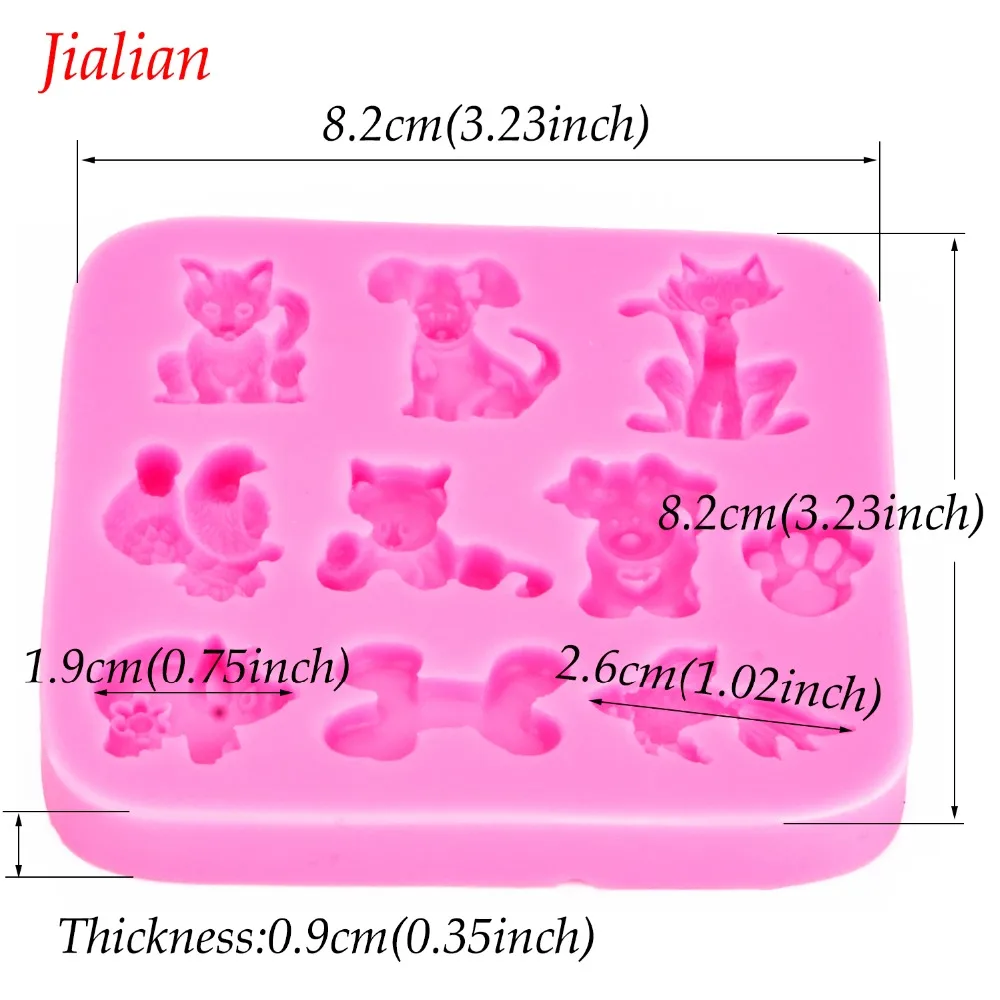 Животное кошка птица свинья рыба силиконовая форма для кексиков формы для шоколада принадлежности для кондитерских изделий для кексов кухня выпечки FT-0031