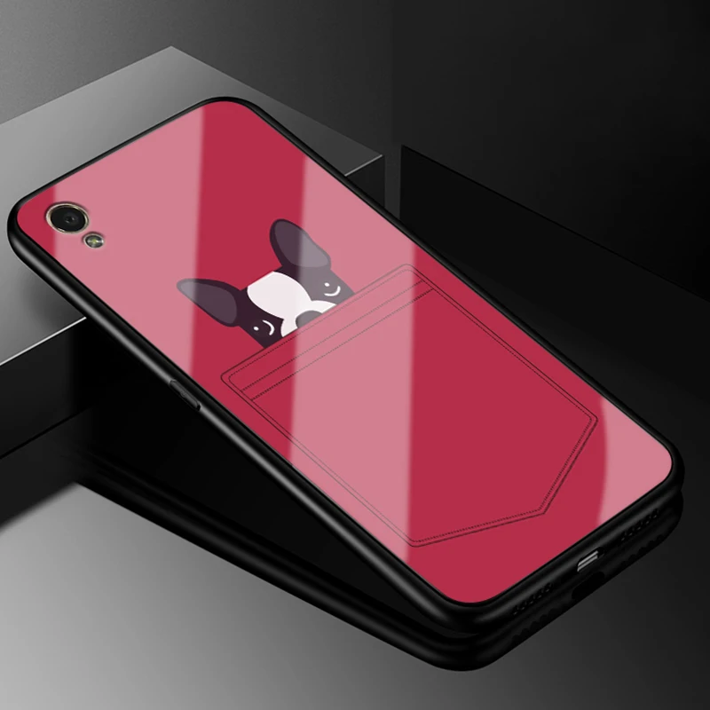19 Для Oppo A37 чехол 5,0 ''стеклянная жесткая задняя крышка для Oppo A37 телефонный чехол s Черный силиконовый бампер Coque для OPPOA37 A 37 A37M A37F - Цвет: 19