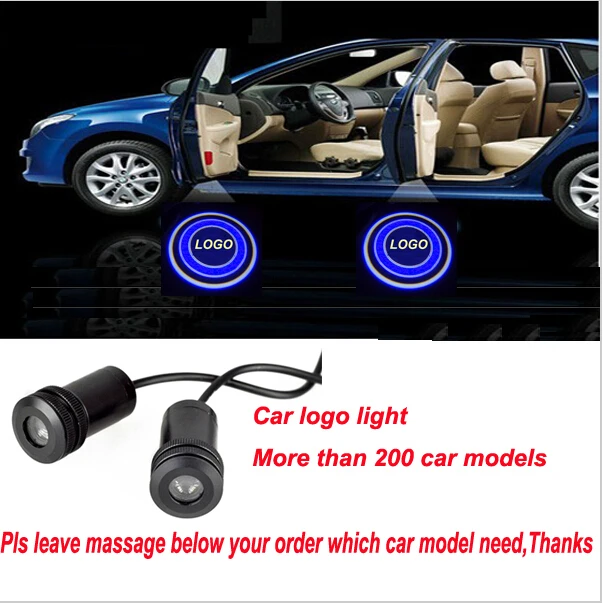 For HYUNDAI LOGO Car LED Emblem Car Light Door Step Ground