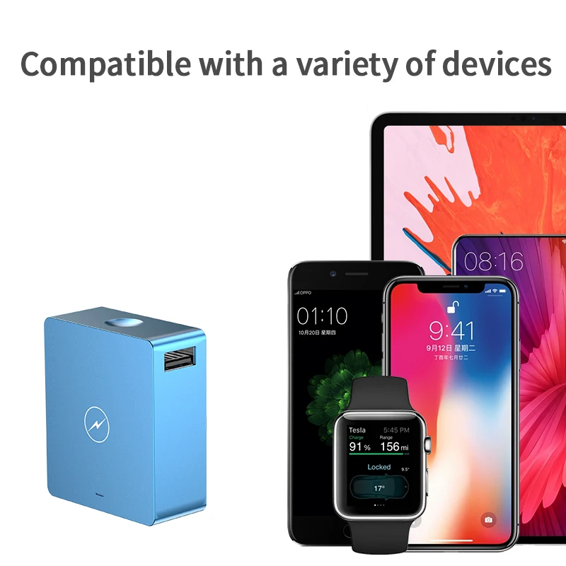 4500 мАч телефон банк питания Qi Беспроводное зарядное устройство для iPhone X Xr Xs 8 Plus